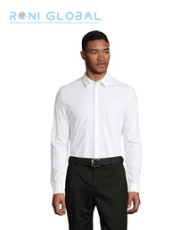 Chemise de travail homme manches longues, coupe ajustée, en jersey coton - NEOBLU BALTHAZAR SOL'S