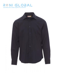 Chemise de travail homme manches longues, coupe slim, stretch en coton, polyester et élasthanne - IMAGE PAYPER