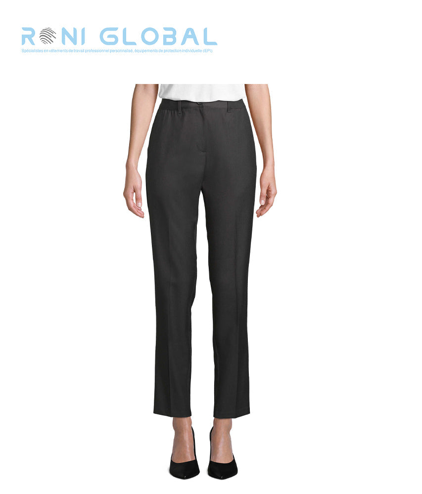 Pantalon de travail femme taille élastiquée, en polyester/viscose 4 poches - NEOBLU GABIN SOL'S