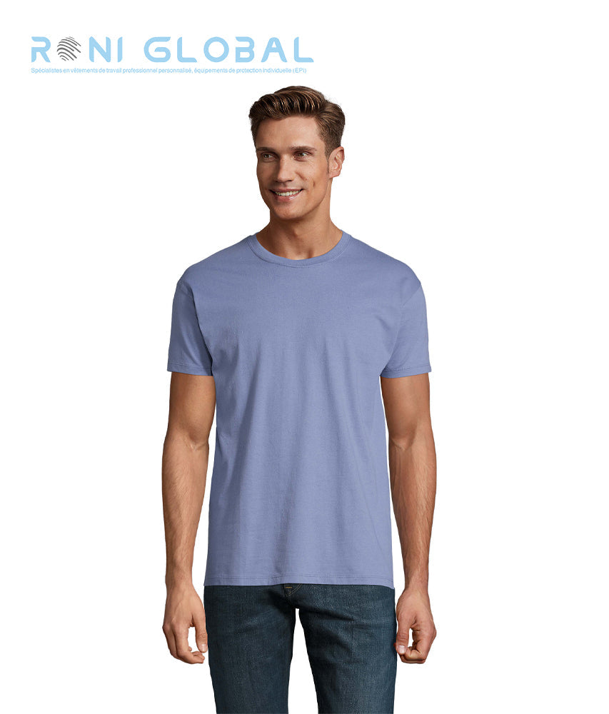 T-shirt de travail homme manches courtes, col rond, en jersey coton semi-peigné - IMPERIAL SOL'S