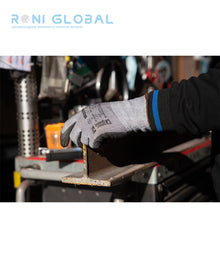 Gant de protection milieu sec en HDPE polyester / élasthanne enduit au PU anti-chaleur, anti-coupure et précision CUT F HOT 1 - EUROCUT P600 COVERGUARD (boîte de 10 paires)