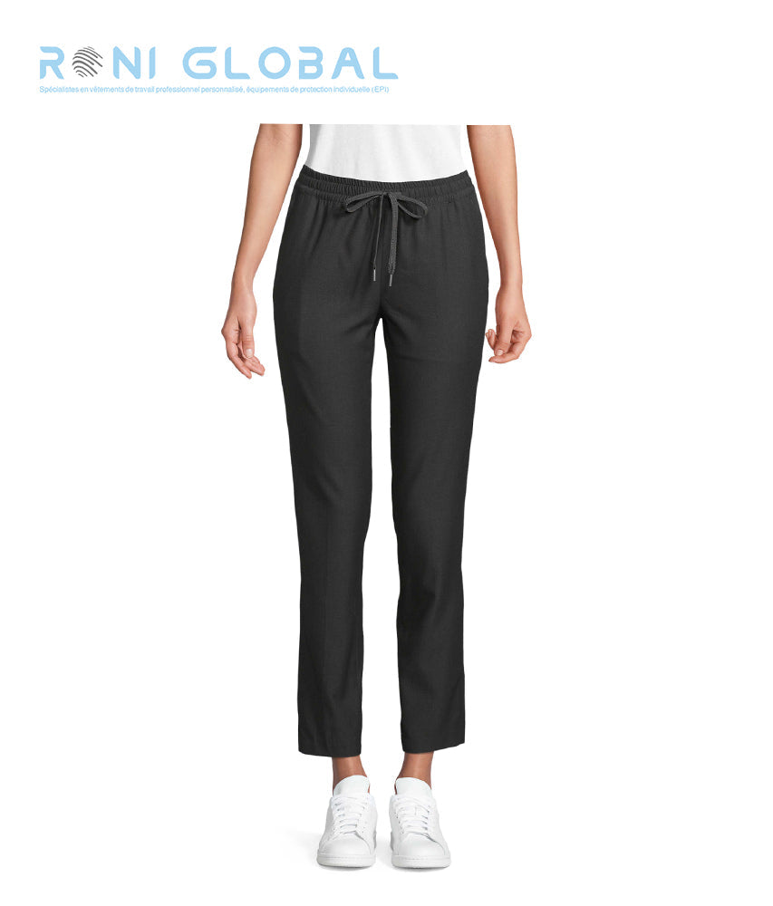 Pantalon de travail femme taille élastiquée, coupe droite, en polyester/viscose 4 poches - NEOBLU GERMAIN SOL'S