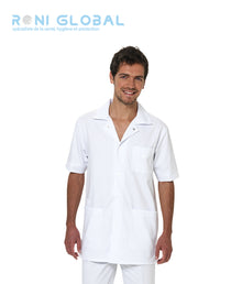 Tunique de travail unisexe manches courtes en coton/polyester 4 poches - MARIUS REMI CONFECTION