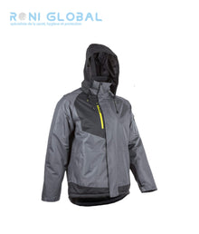 Parka de travail ant-pluie anti-froid en polyester enduit PVC doublure polaire 6 poches - YUZU COVERGUARD