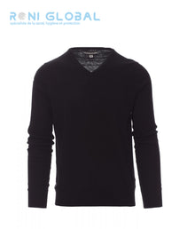 Pull de travail homme col en V, coupe droite en coton et laine - BUSINESS PAYPER