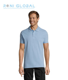 Polo de travail homme manches courtes, coupe slim, en maille piquée coton peigné - PERFECT SOL'S