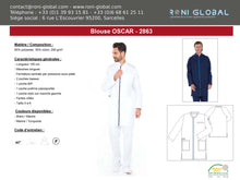 Blouse de travail homme manches longues en coton/polyester 5 poches - OSCAR REMI CONFECTION
