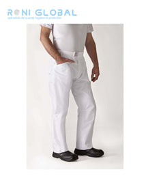 Pantalon de cuisine unisexe en polyester/coton avec ceinture élastiquée et 4 poches - ARENAL ROBUR