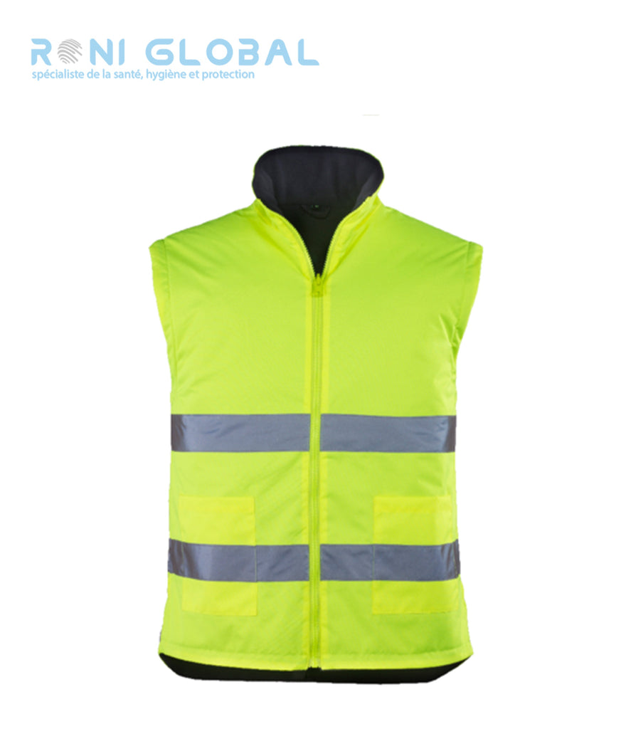 Parka de travail 4en1 haute visibilité anti-froid thermique en polyester enduit polyuréthane CLASS 3 - ROADWAY 4/1 COVERGUARD