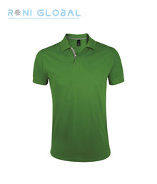Polo de travail homme manches courtes, coupe ajustée, en maille piquée coton - PORTLAND SOL'S