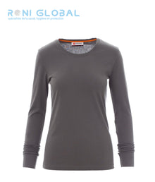 T-shirt de travail femme manches longues, coupe droite en coton - PINETA LADY PAYPER
