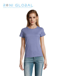 T-shirt de travail femme manches courtes, col rond, en jersey coton semi-peigné - IMPERIAL SOL'S