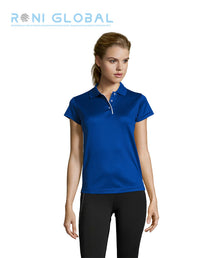 Polo de travail femme sport manches courtes, en piqué polyester - PERFORMER SOL'S
