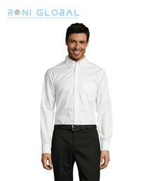 Chemise de travail homme manches longues, coupe droite, en coton 1 poche - BUSINESS SOL'S
