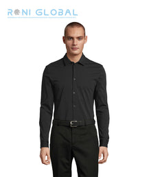 Chemise de travail homme manches longues, coupe ajustée, en jersey coton - NEOBLU BALTHAZAR SOL'S
