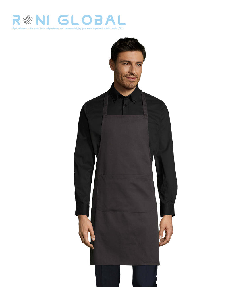Tablier de service en coton/polyester 1 poche - GRAMERCY SOL'S
