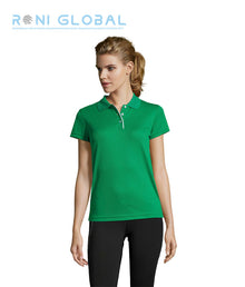 Polo de travail femme sport manches courtes, en piqué polyester - PERFORMER SOL'S