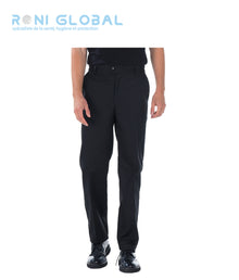Pantalon de travail unisexe en coton/polyester avec ceinture élastique côtés et 3 poches - ROMUALD REMI CONFECTION