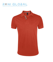 Polo de travail homme manches courtes, coupe ajustée, en maille piquée coton - PORTLAND SOL'S