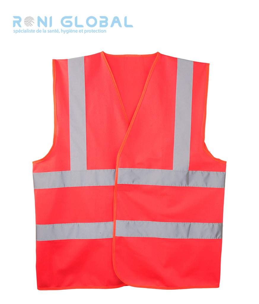 Gilet de sécurité haute visibilité en polyester 4 bandes rétroréfléchissantes CLASS 2 - YARD COVERGUARD