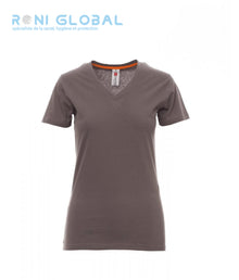 T-shirt de travail femme manches courtes, encolure en V, coupe droite en coton - V-NECK LADY PAYPER