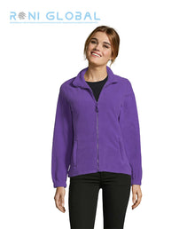Veste de travail femme micro polaire, anti-bouloche, coupe ajustée, en polyester 2 poches - NORTH SOL'S