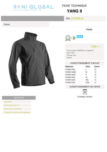 Veste de travail coupe-vent et imperméable Softshell en polyester et élasthanne + micro polaire 6 poches - YANG II COVERGUARD