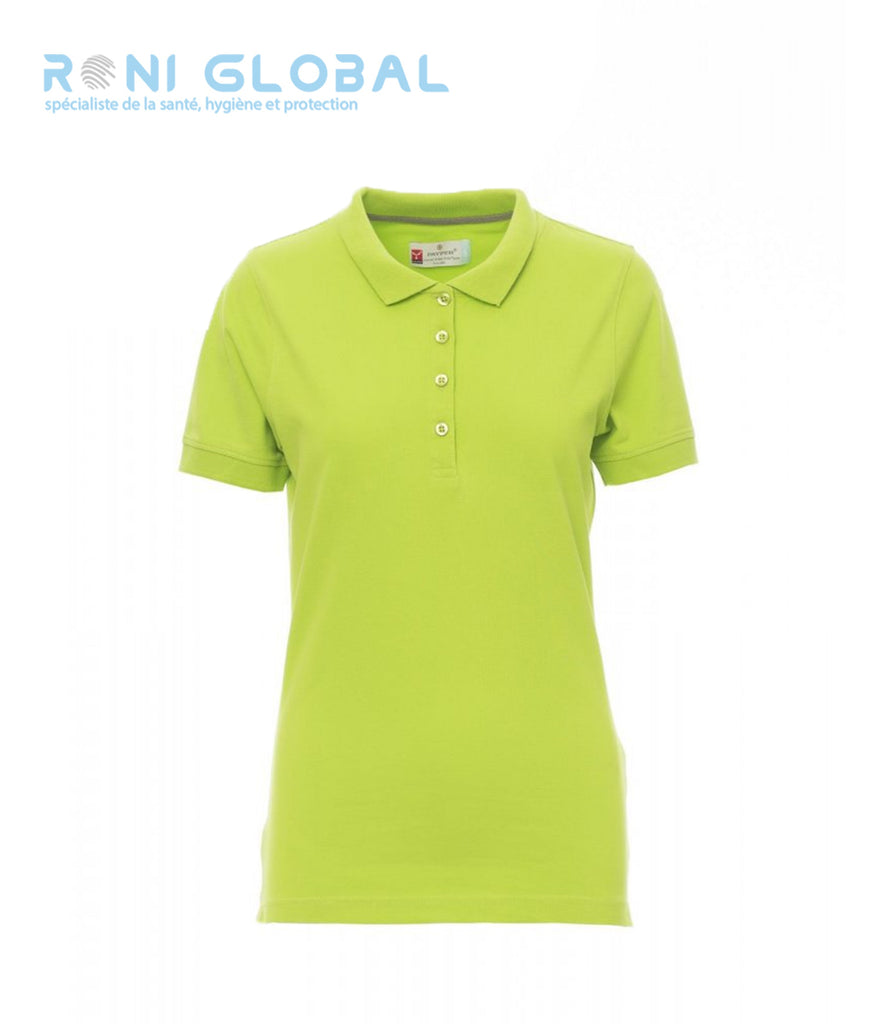 Polo de travail femme manches courtes, coupe droite en coton - VENICE LADY PAYPER
