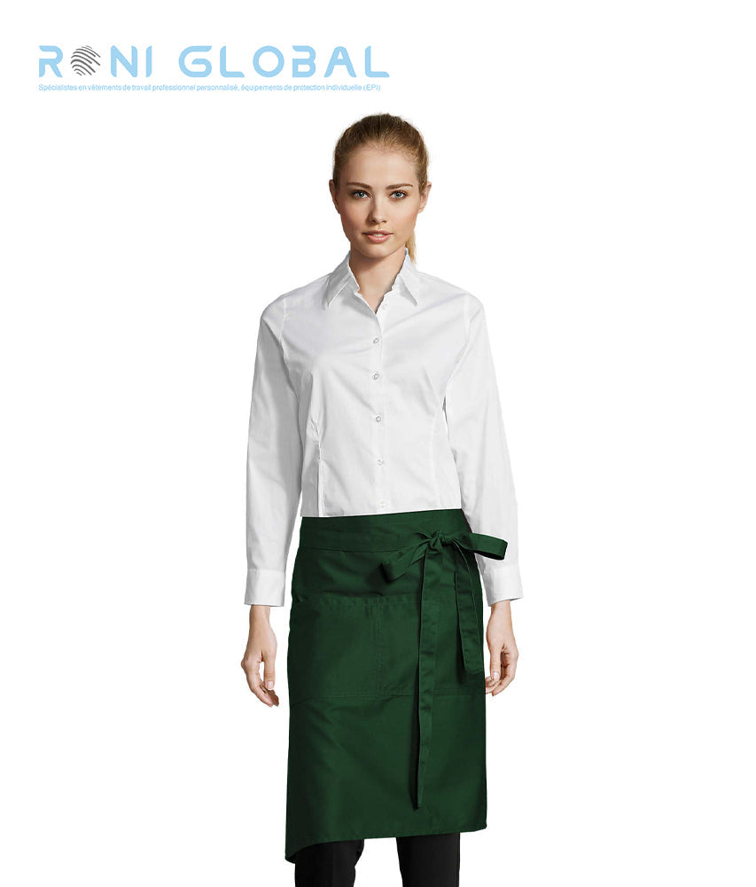 Tablier de service en coton/polyester 2 poches - GREENWICH SOL'S