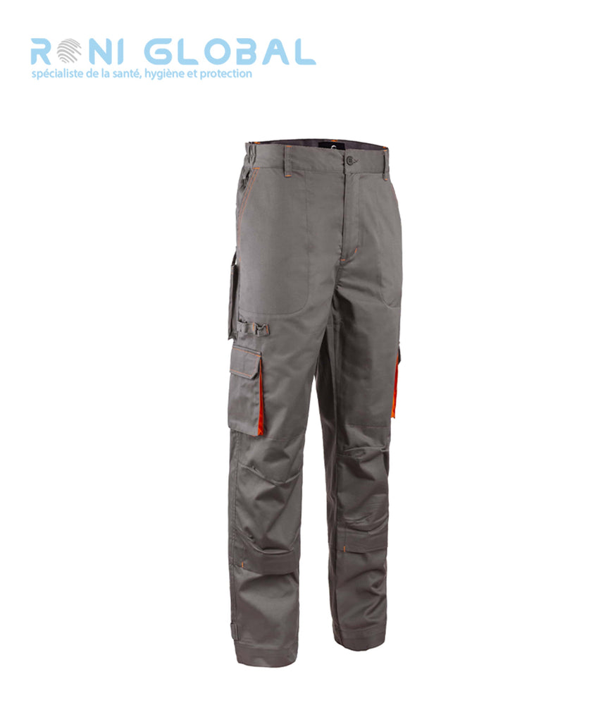 Pantalon de travail avec protection genoux en coton/polyester coupe confort 7 poches - NAVY/PADDOCK II COVERGUARD