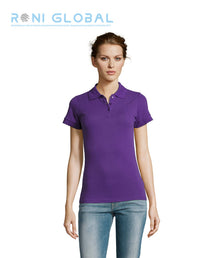 Polo de travail femme manches courtes, en maille piquée coton/polyester - PRIME SOL'S