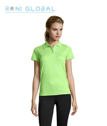 Polo de travail femme sport manches courtes, en piqué polyester - PERFORMER SOL'S
