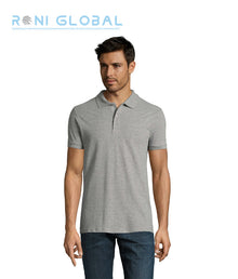 Polo de travail homme manches courtes, coupe slim, en maille piquée coton peigné - PERFECT SOL'S