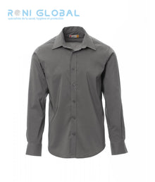 Chemise de travail homme manches longues, coupe slim, stretch en coton, polyester et élasthanne - IMAGE PAYPER