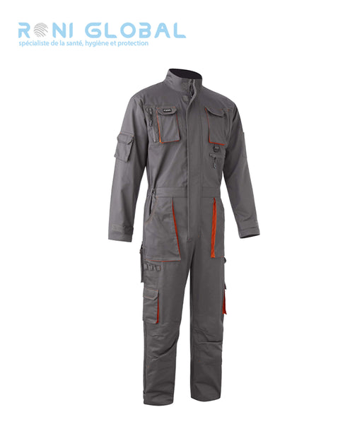 Combinaison de travail avec protection genoux en coton/polyester 12 poches - NAVY/PADDOCK II COVERGUARD