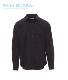Chemise de travail homme manches longues, coupe slim, stretch en coton, polyester et élasthanne - IMAGE PAYPER