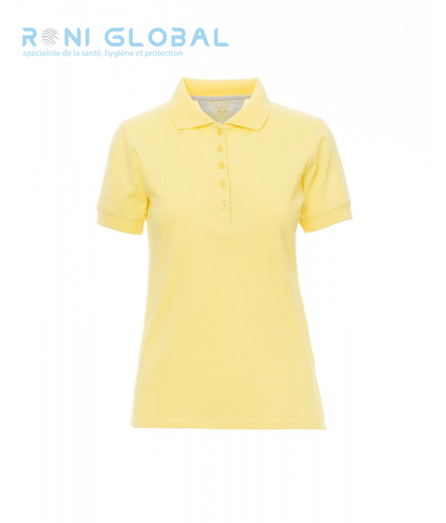 Polo de travail femme manches courtes, coupe droite en coton - GLAMOUR PAYPER