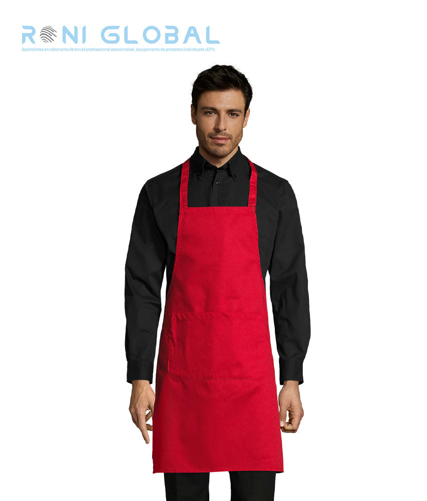 Tablier de service en coton/polyester 1 poche - GRAMERCY SOL'S