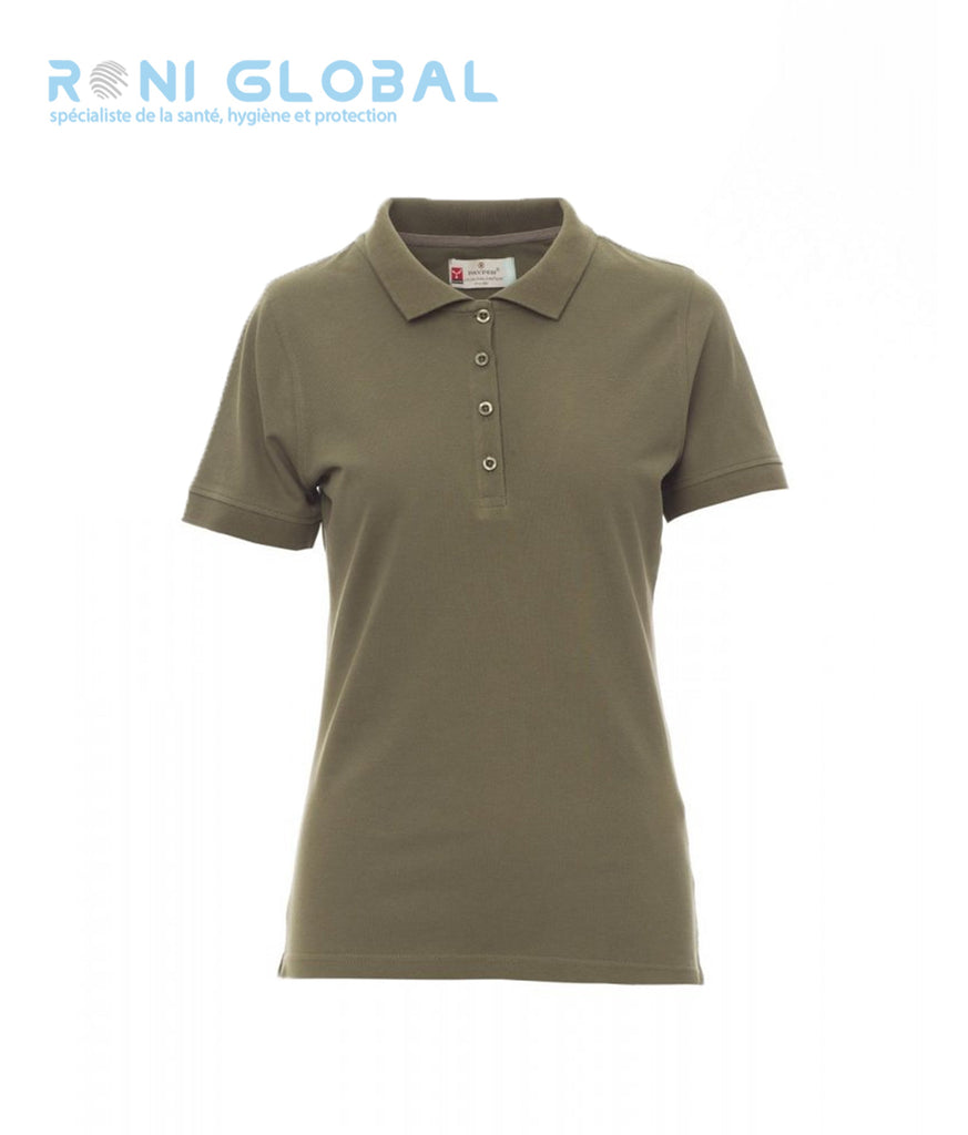 Polo de travail femme manches courtes, coupe droite en coton - VENICE LADY PAYPER