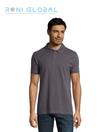 Polo de travail homme manches courtes, coupe slim, en maille piquée coton peigné - PERFECT SOL'S