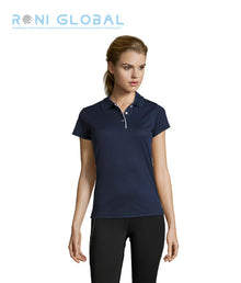 Polo de travail femme sport manches courtes, en piqué polyester - PERFORMER SOL'S