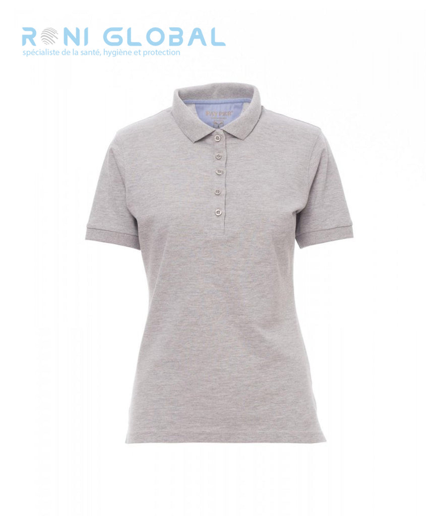 Polo de travail femme manches courtes, coupe droite en coton - GLAMOUR PAYPER