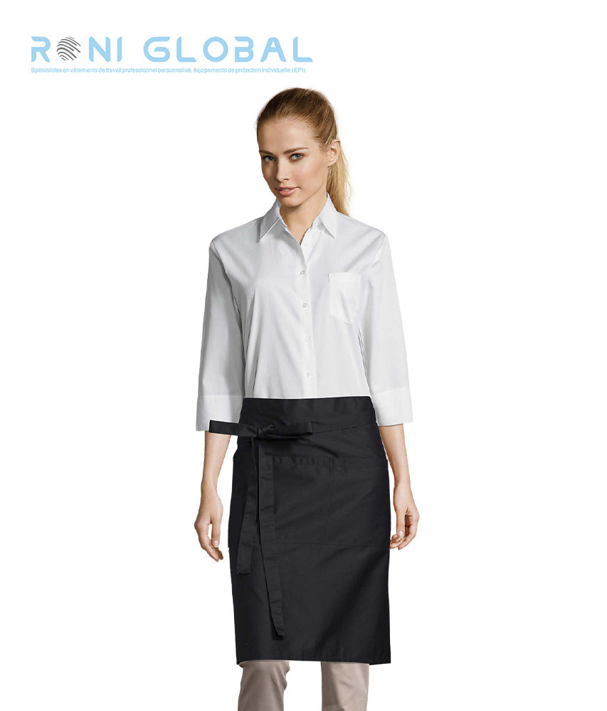 Tablier de service en coton/polyester 2 poches - GREENWICH SOL'S