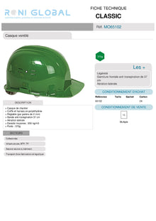 Casque ventilé CLASSIC (24 pièces)