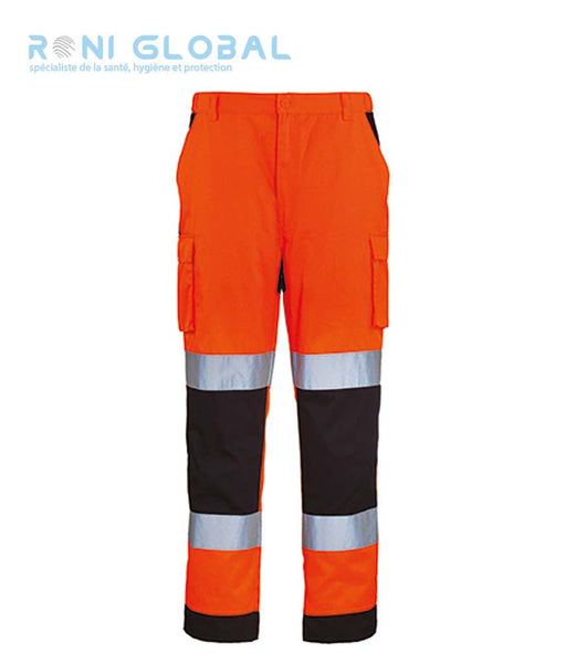 Pantalon de sécurité haute visibilité et antisalissure en coton/polyester 6 poches CLASS 2 - PATROL COVERGUARD