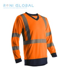 T-shirt de sécurité haute visibilité manches longues, anti-UV UPF 50+ en polyester CLASS 3 - SUNO COVERGUARD
