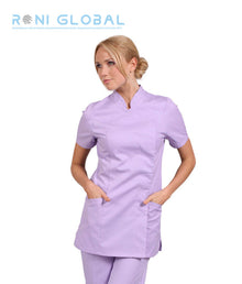 Tunique de travail femme manches courtes en coton/polyester 2 poches - INES REMI CONFECTION