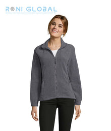 Veste de travail femme micro polaire, anti-bouloche, coupe ajustée, en polyester 2 poches - NORTH SOL'S