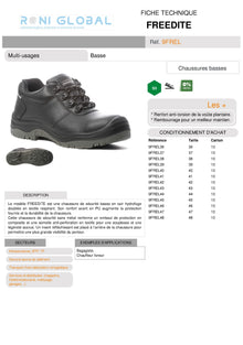 Chaussure basse de sécurité en cuir S3 SRC - FREEDITE COVERGUARD