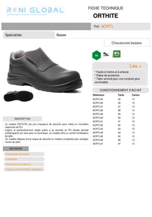 Chaussure basse de sécurité antidérapant noire S2 SRC - ORTITE COVERGUARD